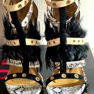 Alba snakeskin heels